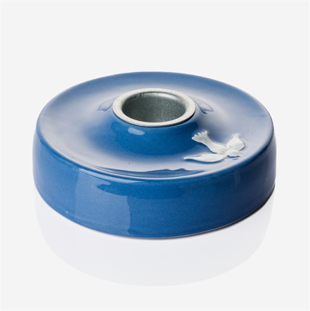 Dopljusstake, keramik blå, för ljus diameter 30 mm
